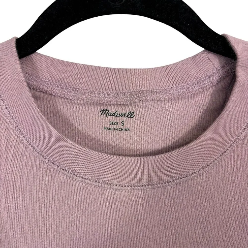 Madewell Womens Ombre Sweatshirt Top Size M Mauve Pink Long Sleeve Crew Neck - Picture 4 of 5